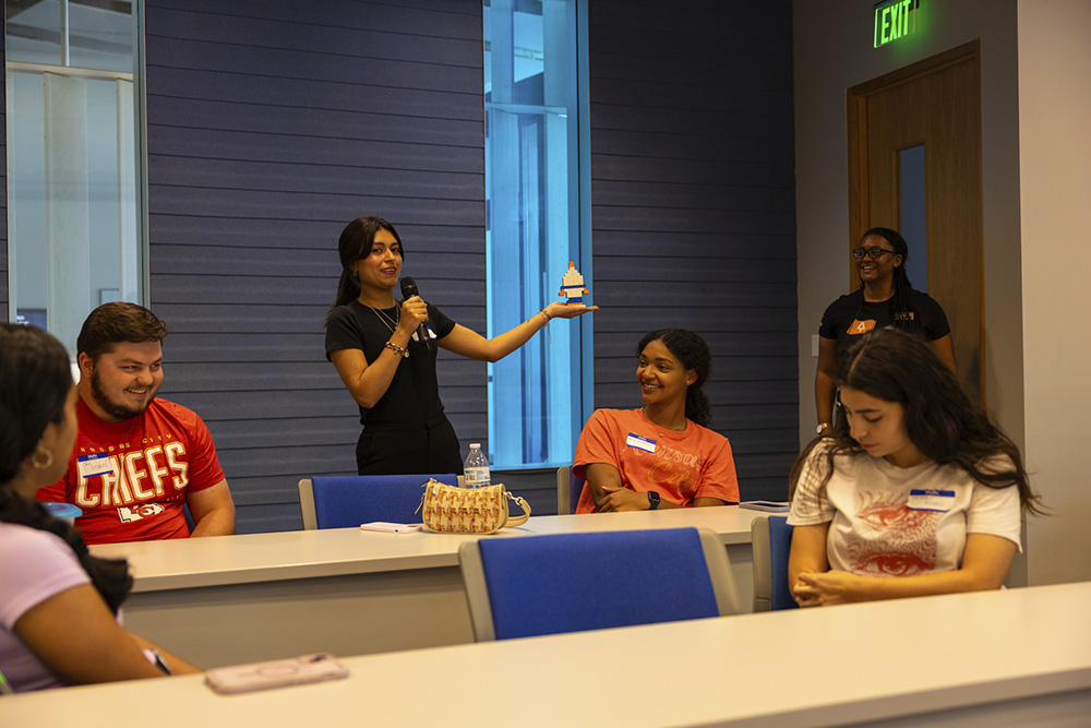 students in a lecture hall