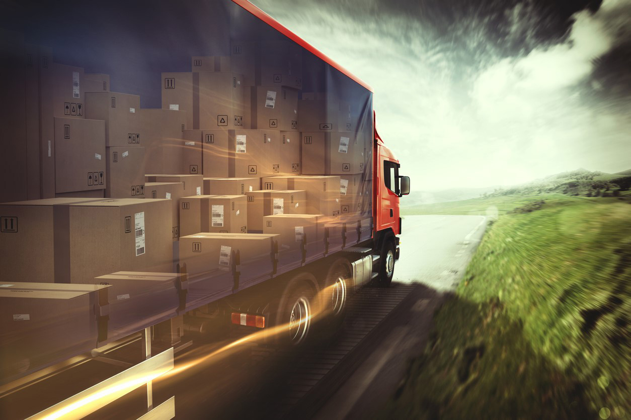 Supply Chain Disruption - truck driving down the highway